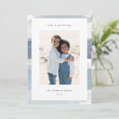 Coastal Stripe Border | Christmas Photo シーズンカード (スタンド正面)