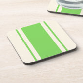 Coastal Stripe Coaster - Lime & Cream コースター (左側)