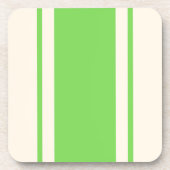 Coastal Stripe Coaster - Lime & Cream コースター (正面)