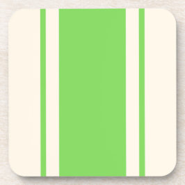 Coastal Stripe Coaster - Lime & Cream コースター