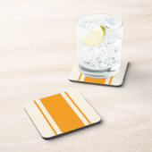 Coastal Stripe Coaster - Orange & Cream コースター (右側)
