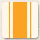 Coastal Stripe Coaster - Orange & Cream コースター (正面)