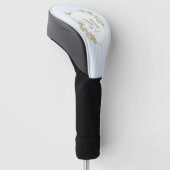 Coastal Stripe Lemon Monogram Golf Head Cover ゴルフヘッドカバー (アングル)