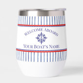  Coastal Stripe Monogram Boat Name Design (左面)