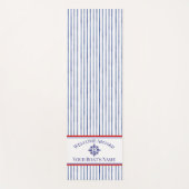  Coastal Stripe Monogram Boat Name Design ヨガマット (正面)