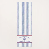 Coastal Stripe Monogram Boat Name Design ヨガマット (裏面)