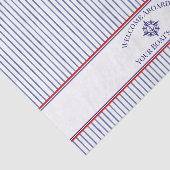 Coastal Stripe Monogram Boat Name Design 薄葉紙 (詳細)