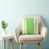 Coastal Stripe Throw Pillow – Lime & Cream クッション (椅子)