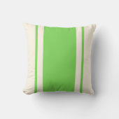 Coastal Stripe Throw Pillow – Lime & Cream クッション (正面)
