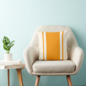 Coastal Stripe Throw Pillow – Orange & Cream クッション (椅子)