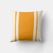 Coastal Stripe Throw Pillow – Orange & Cream クッション (裏面)