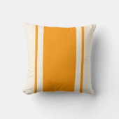 Coastal Stripe Throw Pillow – Orange & Cream クッション (正面)