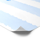 Coastal Stripes Boy Sea You Baby Shower Welcome ポスター (角)