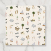 Coastal Summer Neutrals Bachelorette Party フェイバータグ (裏面)