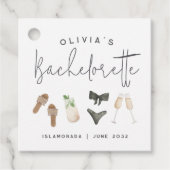 Coastal Summer Neutrals Bachelorette Party フェイバータグ (正面)