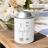 Coastal Summer Personalized Bachelorette Party 缶クーラー