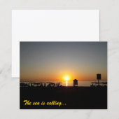 Coastal Summer Sunset Silhouette 案内状 (正面/裏面)
