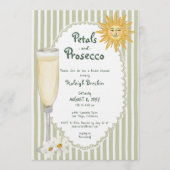Coastal Sun Palm Petals & Prosecco Bridal Shower 招待状 (正面)