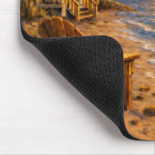 Coastal Sunset Sailing Mouse Pad マウスパッド (コーナー)