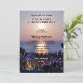 Coastal Sunset Winter Wedding Invitation 招待状 (スタンド正面)