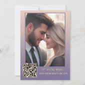 Coastal Sunset Winter Wedding Invitation 招待状 (裏面)