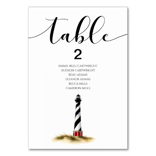 Coastal Table Signs テーブルナンバー (正面)