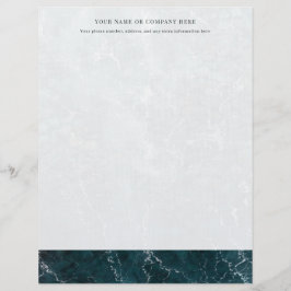 Coastal Teal Ocean Shore Personalized  レターヘッド