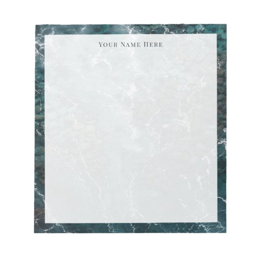 Coastal Teal Ocean Shore Personalized Notepad ノートパッド (正面)