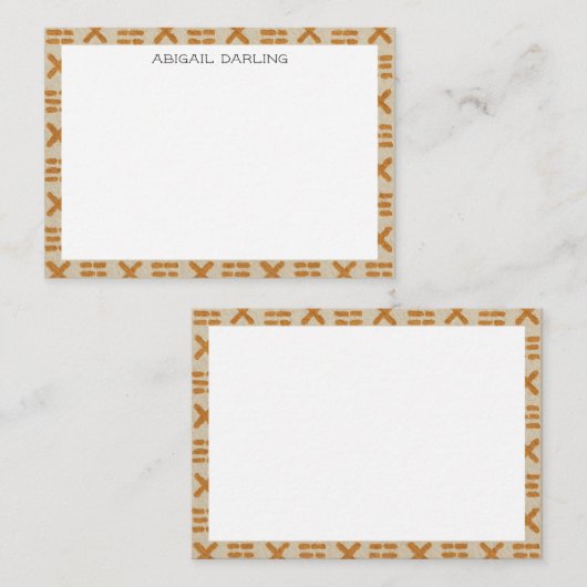 Coastal Texture Paper Fiber Art ノートカード (正面/裏面)