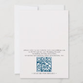 Coastal the Beach Destination QR Code Wedding 招待状 (裏面)