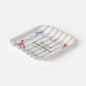 Coastal Theme She's a Catch Lobster Bridal Shower ペーパープレート (傾斜あり)