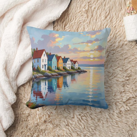 Coastal Themed | Beach Homes on the Bay   クッション (ブランケット)