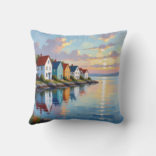 Coastal Themed | Beach Homes on the Bay   クッション (裏面)