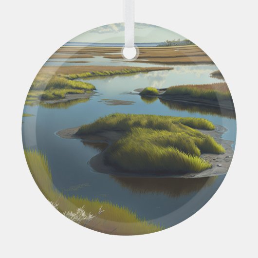 Coastal Tranquility ガラスオーナメント (正面)