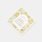 Coastal Tropical Fruits Baby Shower スタンダードカクテルナプキン (角)