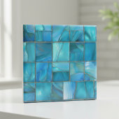 Coastal Turquoise Glass Mosaic タイル