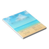 Coastal Vacation Property Receipt Pad ノートパッド (アングル)
