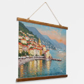 Coastal Village 吊り下げ型タペストリー (傾斜あり)