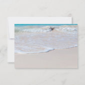Coastal Vowsビーチと海結婚の返信カード 出欠カード (裏面)