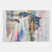 Coastal Walk to Lighthouse at Sunset キッチンタオル (横)