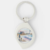 Coastal Walk to Lighthouse at Sunset キーホルダー (正面)