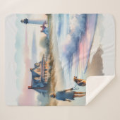 Coastal Walk to Lighthouse at Sunset シェルパブランケット (正面(横))