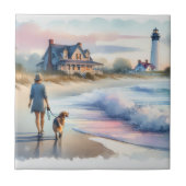 Coastal Walk to Lighthouse at Sunset タイル (正面)
