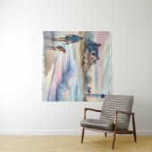 Coastal Walk to Lighthouse at Sunset タペストリー (インサイチュ(横))