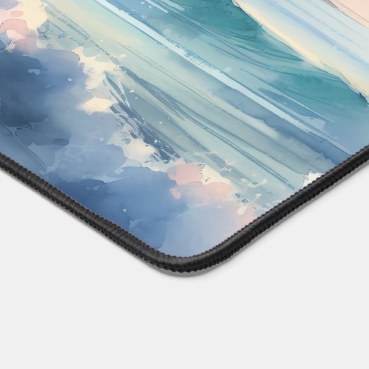 Coastal Walk to Lighthouse at Sunset デスクマット (コーナー)