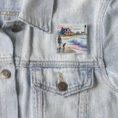 Coastal Walk to Lighthouse at Sunset 缶バッジ (インサイチュ)