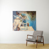 Coastal Wall Art | Mediterranean Woman Seaside タペストリー (インサイチュ(横))