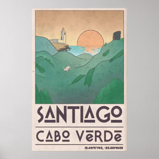 Coastal Wall Art Print Sunset Shores Scene - Mid ポスター (正面)