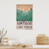 Coastal Wall Art Print Sunset Shores Scene - Mid ポスター (キッチン)