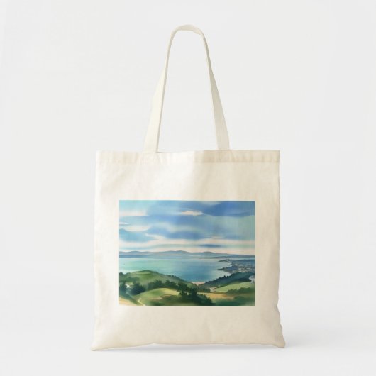 Coastal Watercolor Bag トートバッグ (正面)